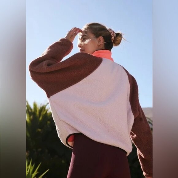 Free People Movement Hit The Slopes Colorblock Pullover NWOT - Picture 2 of 9